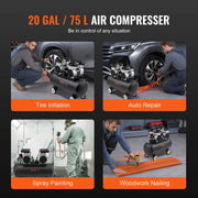 Load image into Gallery viewer, SucceBuy Air Compressor 750W/1450W/3000W Oil Free Air Compressor Quiet Portable Compressor Pump for Auto Repair Tire Inflation
