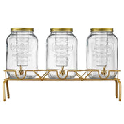 Load image into Gallery viewer, Amocart Beverage Dispenser Drink Dispensers for Parties, Glass Juice Dispenser with Metal Stand Lemonade Juice Water Dispensers
