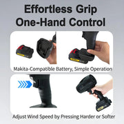 Load image into Gallery viewer, Powerful Air Blower Turbo Fan with Thrust 550g to Cleaning Fallen Leaves, Snow and Sand with 21V Makita-Style Battery
