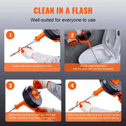 Load image into Gallery viewer, Amocart Drain Auger 25Ft Manual-feeding Plumbing Snake with Drill Attachment Drain Clog Remover Toilet Sewer Pipe Dredge
