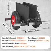 Load image into Gallery viewer, SucceBuy 600 lbs Panel Slab Dolly Terrain Moving Cart with Pneumatic Wheels Adjustable Clamp for Drywall Sheet Material Handling - AMOCART
