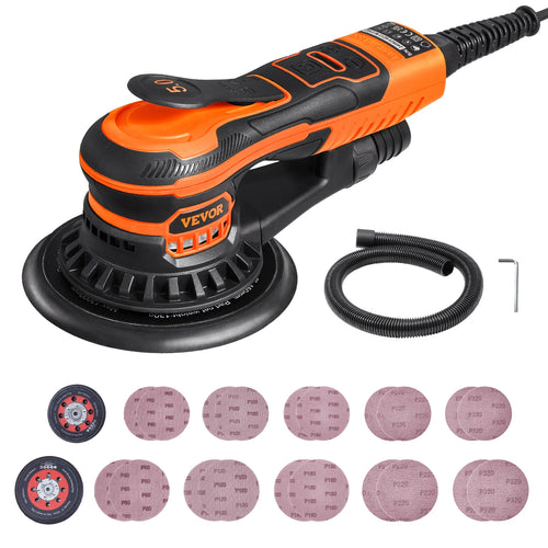 SucceBuy Random Orbital Sander 350W Brushless Orbital Sander 10000PRM 6 Variable Speed Sanding Machine for Woodworking Detailing