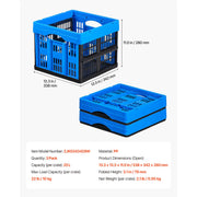 Charger l'image dans la visionneuse de galerie, Amocart 25L 3PCS Plastic Stackable Storage Bins Collapsible Folding Storage Containers Space-Saving Baskets for Home Organizing
