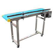 Load image into Gallery viewer, PU Food Grade Belt Conveyor 1000mm Table Double Guardrail Optional Steel Body Adjustable Speed for Factory Inkjet Coding Machine
