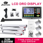 YU800-3 set 19 language 3 Axis DRO  Display And 3 Pieces 5U Linear Glass Scale Encoder 50-1000mm Boring Machines Milling