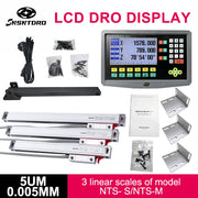 Load image into Gallery viewer, YU800-3 set 19 language 3 Axis DRO  Display And 3 Pieces 5U Linear Glass Scale Encoder 50-1000mm Boring Machines Milling
