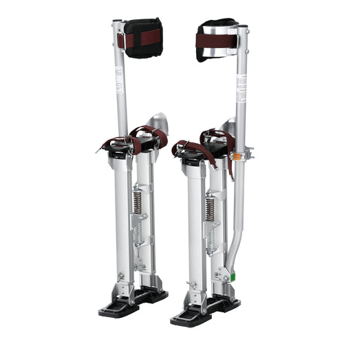 SucceBuy  Drywall Stilts 18''-30''/36''-50'' Adjustable Aluminum Tool Stilts with Protective Knee Pads Non-Slip Work Stilts