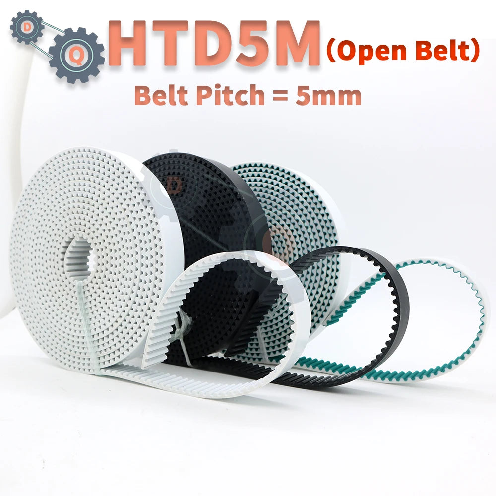 HTD 5M Open Belt PU HTD5M Open Timing Belt Conveyor Belt Polyurethane Belt Steel Belt 5M for CNC 15mm 20mm Belt HTD 5M Open Belt
