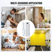 Load image into Gallery viewer, SucceBuy Electric Water Heater 40/70L Tank Instant Hot Water Heater 1.6Kw Tankless Water Heater w/ LED Display Knob Control IPX4
