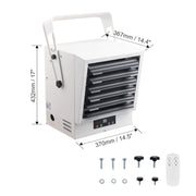 Load image into Gallery viewer, SucceBuy Electric Garage Heater Digital Fan Forced Wall with Remote Control Overheat Protection Hardwired Heater  for Workshop - AMOCART
