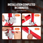Load image into Gallery viewer, SucceBuy Electric Hoist Support Arm Swing Holder with Pole Steel Hoist Frame 180° Scaffold Winch Lifting Arm for Workshop Garage - AMOCART
