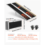 SucceBuy 12/24/36/48/60/72/84/96/120in Portable Door Threshold Ramp 800LBS Aluminum Folding Handicap Curbs Ramp for Wheelchair