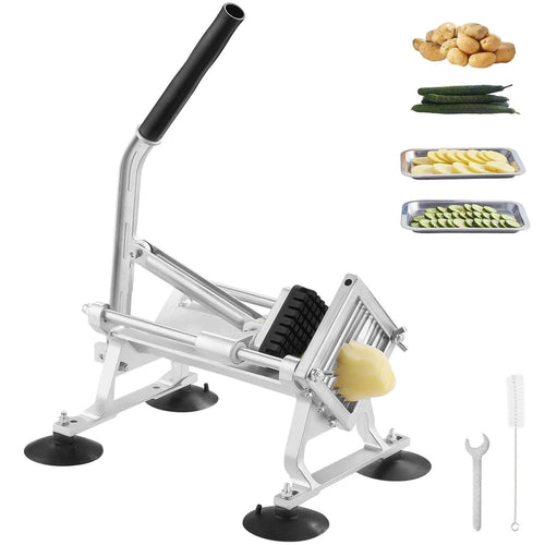 Amocart Commercial Vegetable Slicer 3/8 In Fruit Slicer Stainless Steel and Aluminum Alloy Vegetable Cutter Slicer Machine