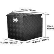 Bild in Galerie-Viewer laden, SucceBuy Trailer Tongue Box Aluminum Alloy Tongue Box Tool Chest Heavy Duty Trailer Box Utility Trailer Tongue Box for Pickup
