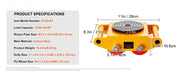 Load image into Gallery viewer, Amocart 6T Machinery Skate Dolly Industrial Mover with 4 Wheels and 360° Rotation Non-Slip Cap for Warehouse Workshop Factory
