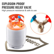 Load image into Gallery viewer, SucceBuy 30 lb Refrigerant Recovery Tank 400 psi Portable Cylinder Tank with Y-Valve for Liquid/Vapor Recovery Can for R22/R134A
