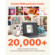 Load image into Gallery viewer, SucceBuy Vinyl Cutting Machine 12in 5000+ Built-in Resources Compatible w/ Mac Windows Android and iOS for Creating Crafts Cards - AMOCART
