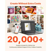Load image into Gallery viewer, Amocart Vinyl Cutting Machine 12in 5000+ Built-in Resources Compatible w/ Mac Windows Android and iOS for Creating Crafts Cards
