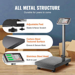 Amocart Computing Digital Platform Scale 660 lbs Load with LB/KG Tare Price Calculator Stainless Steel High-Definition Display