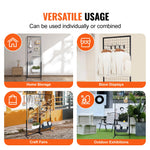 Amocart Grid Wall Panels Tower Wire Gridwall Display Racks Double Side Gridwall Panels for Art Craft Shows Retail Shop w/ Hooks