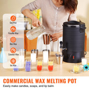 Load image into Gallery viewer, SucceBuy 6.5L 10L Wax Melter for Candle Making Large Electric Wax Melting Pot Easy Pour Spout 9-Level Temperature Control - AMOCART

