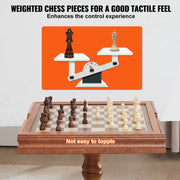 Load image into Gallery viewer, SucceBuy 18 pouces 3-en-1 dames d'échecs ensemble de Table de Backgammon Table d'échecs en bois
