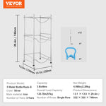 Amocart 3/4/5 Tiers Water Jug Holder Iron Water Bottle Holder Double/Single Row Easy Installation for Kitchen Office Livingroom
