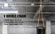 Bild in Galerie-Viewer laden, Amocart 5/16"×2' G80 V-Chain Bridle with 2 Legs &amp; 15" J Hooks &amp; T Hooks Industrial Grade Components Adjustable Chain Design
