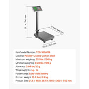 Charger l'image dans la visionneuse de galerie, SucceBuy 660Lbs Computing Digital Platform Scale 0.1LBS Accuracy Floor Scale with LB/KG High-Definition Display for Box Luggage
