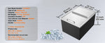 Amocart Drop in Ice Chest Stainless Steel Ice Cooler Commercial Ice Bin with Sliding Cover Outdoor Kitchen Ice Bar
