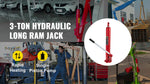 Amocart Hydraulic Jack 3/4/8/12 Ton Car Hydraulic Long Ram Jack Manual Engine Lift Hoist Cherry Picker Mechanical Workshop Tool