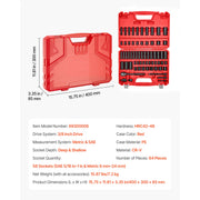 Load image into Gallery viewer, SucceBuy Drive Impact Socket Set 6 Point Shallow Impact Sockets with Extension Bars Cr-V Steel Size Marking and Carrying Case - AMOCART
