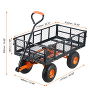 Load image into Gallery viewer, Amocart Garden Cart Sturdy Metal Utility Wagon with Cart Wheelbarrow Simple Assembly Versatile Dump with 400/880lbs Capacity
