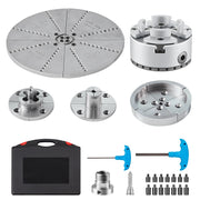 Load image into Gallery viewer, SucceBuy KP965 Metal Lathe Chuck 4-Jaw 3.75"Diameter with 5 Sets of Jaws Self-centering Tool Accessories for Precision Machining
