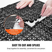 Load image into Gallery viewer, SucceBuy Interlocking Tile 12/50/55PCS 12"x12" Splicing Soft PVC Drainage Floor Tiles Non-Slip Drainage Holes for Bathroom Pool
