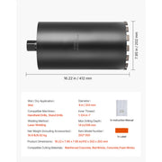 Bild in Galerie-Viewer laden, SucceBuy Core Drill Bit Internal Thread Diamond Dry Coring Bit w 3 Adapters Pilot Drill and Hex Wrench for Concrete Red Bricks
