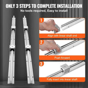 Load image into Gallery viewer, Amocart 2PCS Linear Guide Rails SBR12 SBR16 SBR20 800-2200mm &amp; 4PCS UU Bearing Blocks Smooth Motion for DIY Mills CNC Parts
