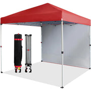Load image into Gallery viewer, 10x10FT Pop Up Gazebos Canopy Tent with Removable Sidewall, One-Push Instant Setup Outdoor Canopy Shelter with Vented Roof, Roller Bag &amp; Sandbags for Beach Camping Market
