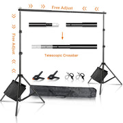 Load image into Gallery viewer, SH Photography Background Backdrop Stand Support Picture Canvas Frame System Kit With Carry Case For Muslin Photo Video Studio

