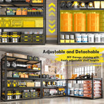 Garage Storage Shelves Organizer, Five Tier Adjustable Utility Rack Shelf, Sturdy Steel Industrial Tool Shelving Unit For Warehouse Pantry Closet Kitchen, Three Thousand Eighty Pound Capacity, Seventy Two By Forty Eight By Tw