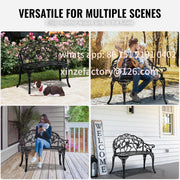 Load image into Gallery viewer, Customizable Amocart Outdoor Bench Wooden Metal Garden Bench for Outdoors 480 lbs Load Capacity
