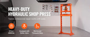 Load image into Gallery viewer, SucceBuy 6/12T Hydraulic H-Frame Garage Floor Adjustable Shop Press with Plates 6T/12T Orange for Garages or Professional Shop
