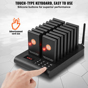 Load image into Gallery viewer, SucceBuy Restaurant Pager System Wireless Range Lineup Waiting Queue Signal Customer Calling Beepers with Vibration &amp;Flashing - AMOCART
