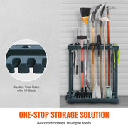 Load image into Gallery viewer, Amocart 10 Slots Yard Garden Tool Organizer Long-Handl Tool/Rake/Broom Tower Storage Rack Stand Holder for Garage Organization
