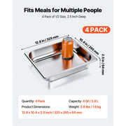 Load image into Gallery viewer, Amocart 2 4 6Pack Stainless Steam Hotel Pan 1/2 Size Table Steam Pan 2.5-6inch Deep Anti Jam Restaurant Supplies Catering
