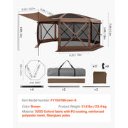 Load image into Gallery viewer, Pop up Gazebo Screen Tent Large Camping Canopy Tent with Removable Top &amp; Carry Bag Quick-Set &amp; Bite-Proof for Backyard
