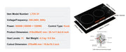 Bild in Galerie-Viewer laden, SucceBuy 12 inch Electric Cooktop 2 Burners Built-in Electric Stove Top Ceramic Top Radiant Cooktop w/ Glass Panel Knob Control
