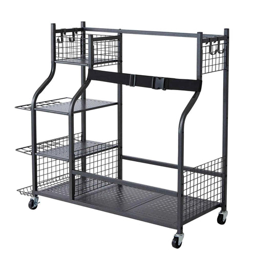 Amocart Golf Storage Garage Organizer Other Sports Equipment Storage Rack Outdoor Sport Gear and Toy Storage with Baskets&Hooks