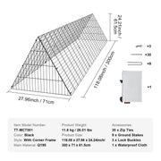 Load image into Gallery viewer, SucceBuy Chicken Tunnels 157.5 x 39.4 x 24.2 in Chicken Tunnels for Yard Portable Chicken Tunnels for Outside Corner Frames
