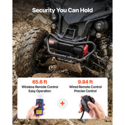 Bild in Galerie-Viewer laden, Amocart 6000LBS Electric Winch 12V ATV/UTV Winch with 49.2ft Synthetic Rope Wireless &amp; Wired Remote Control for Towing Off-Road
